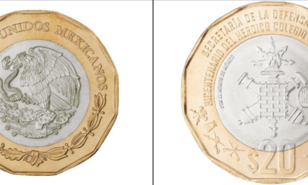 Banxico pone en circulación moneda de veinte pesos conmemorativa al Bicentenario del Heroico Colegio Militar